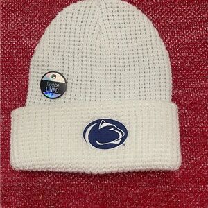 Penn State White Fleece Lined woman’s  Beanie